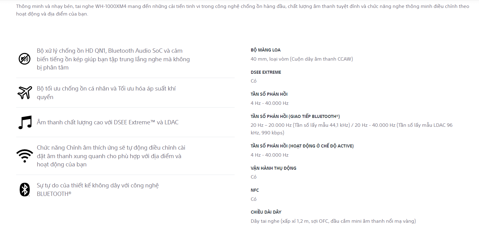 Thông số kỹ thuật