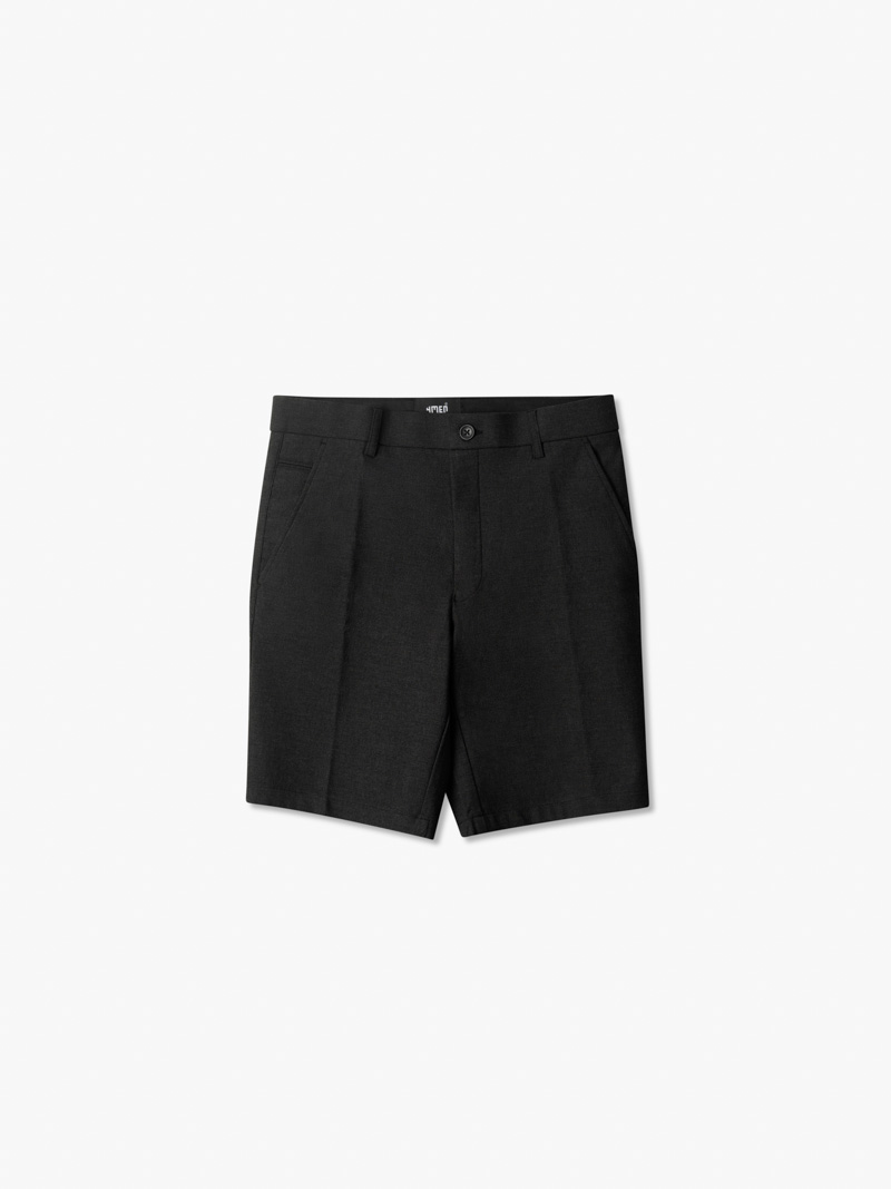 BASIC-FORM-REGULAR-SHORT-Pants-BLACK