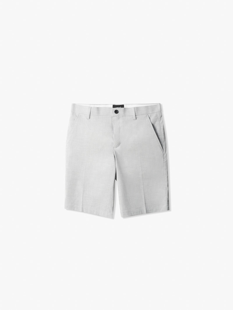 BASIC-FORM-REGULAR-SHORT-Pants-GRAY-WHITE