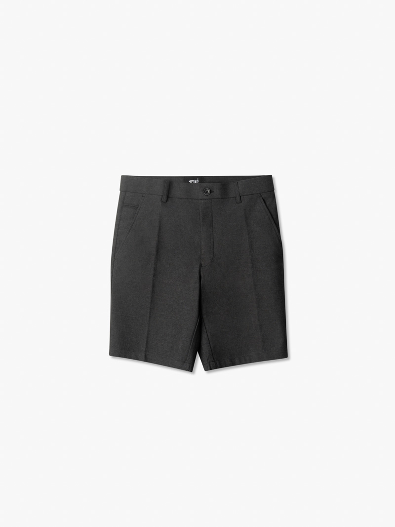 BASIC-FORM-REGULAR-SHORT-Pants-GRAY