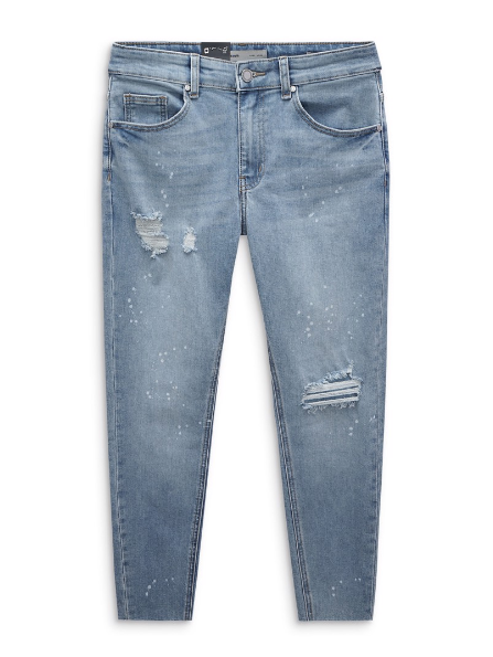 Jeans-Skinny-Torn-Blue-Wash