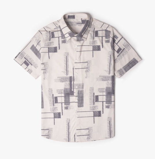 REGULAR ABSTRACT Shirt - Beige