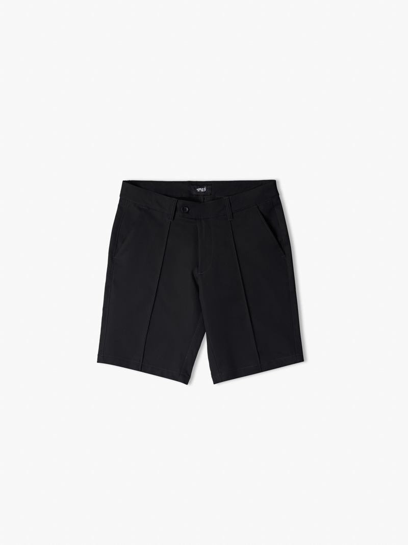 Square-Waist-SLIMFIT-SHORT-Pants-BLACK