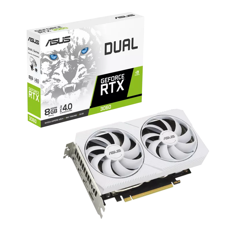 ASUS Dual GeForce RTX 3060 White 8G GDDR6