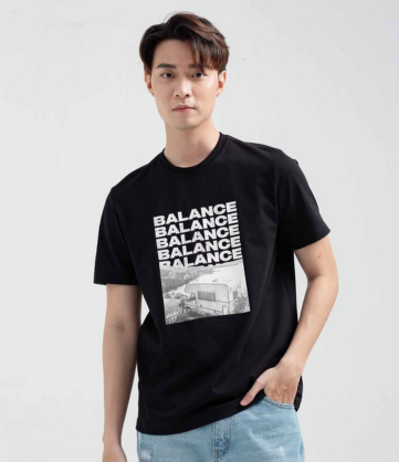 áo thun unisex in chữ balence