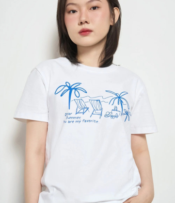 Áo thun nữ in hình summer