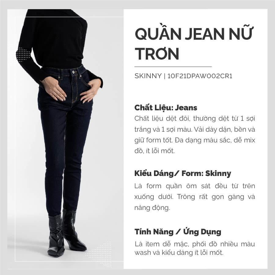 quần jean trơn 