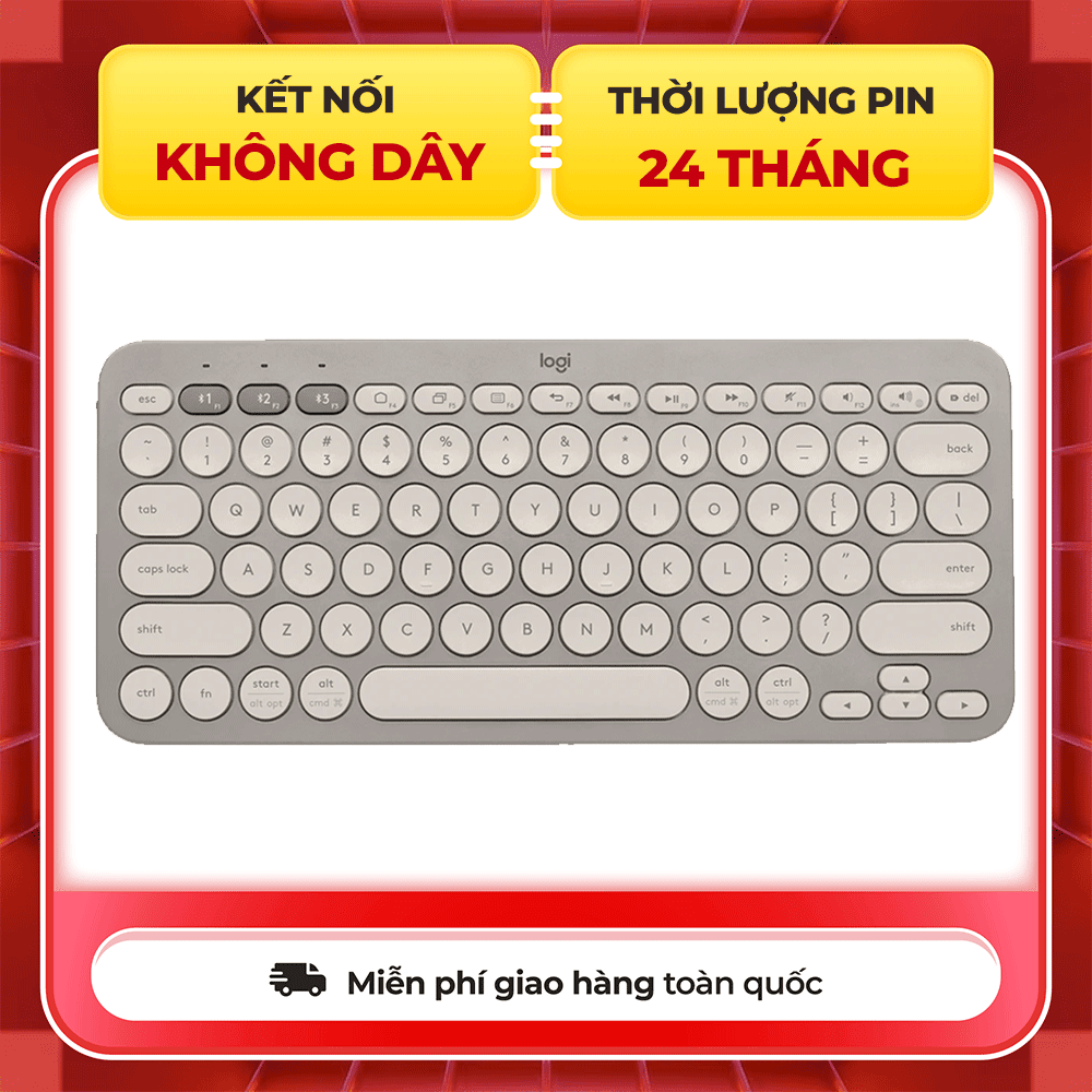 Bàn Phím Bluetooth Logitech K380 Almond Milk