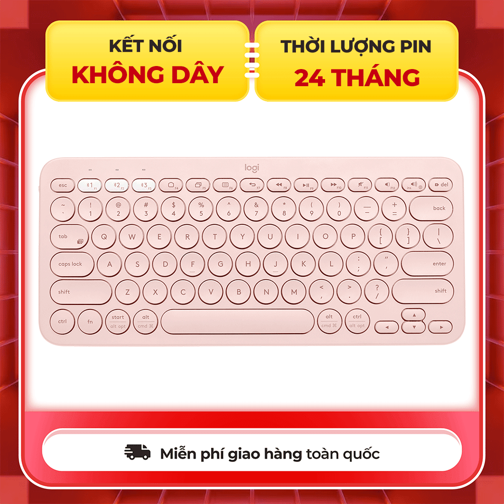 Bàn Phím Bluetooth Logitech K380 Pink