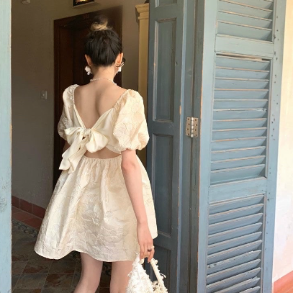 Váy Xòe Thắt Nơ