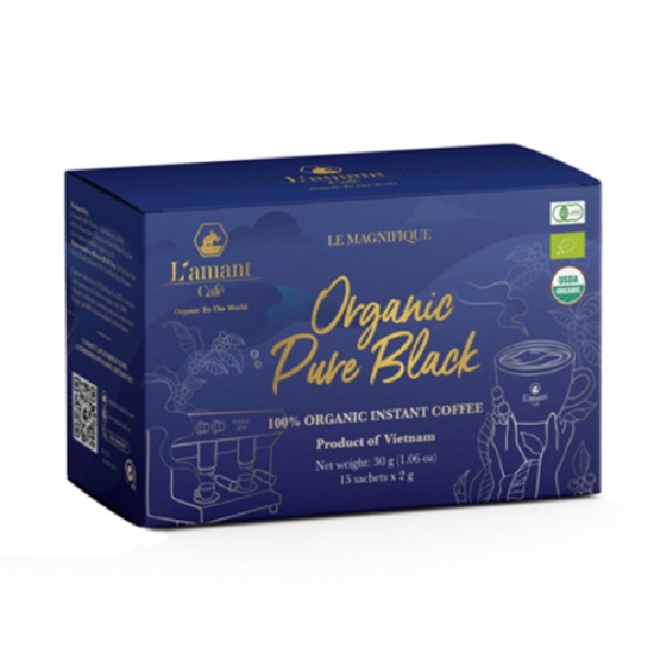 Cà phê hữu cơ hoà tan l'amant 30g