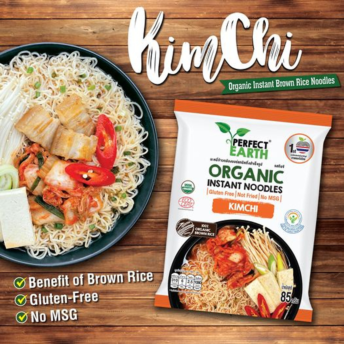 Mì Organic ăn liền vị Kim Chi
